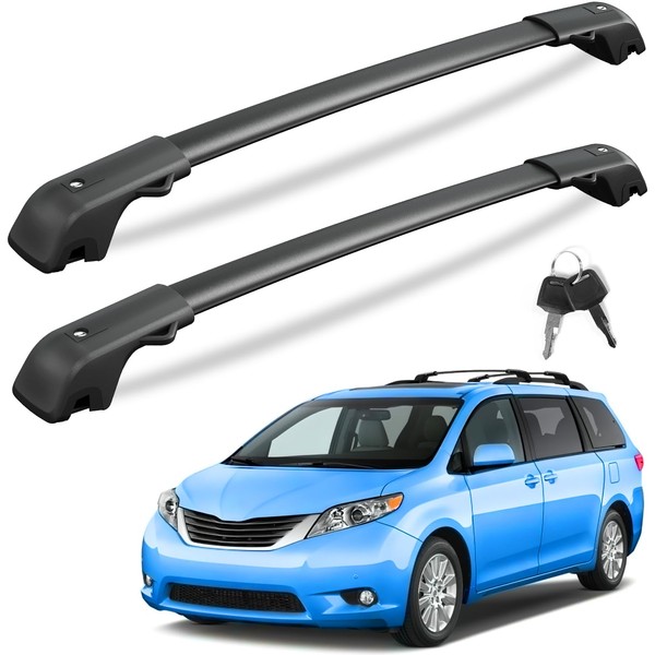 KINGGERI Lockable 220Lbs Roof Rack Cross Bars Compatible with Toyota
