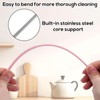 2pcs Silicone Straw Brushes, 6mm & 9mm Extra Long Straw