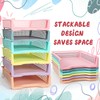 Tenceur 6 Pcs Turn in Trays Classroom, Pastel Paper Tray
