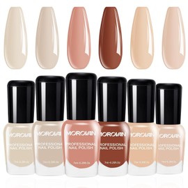 Morovan Nail Polish Set Fingernail Quick Dry Colors Nail Polish Kit Regular Finger Nail Pack 0.27oz