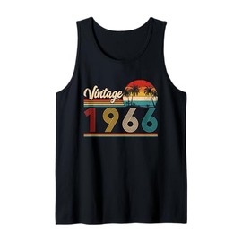60th Birthday Gifts Vintage 1966 Funny 60 Years Old Retro Tank Top