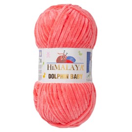 2 Pack/Skeins Himalaya Dolphin Baby, Each Skein 100 Gr/3,5 oz, 120 mt/ 132 yd, Super Bulky Yarn, Blanket Yarn, Velvet Yarn, Knitting Yarn, Amigurumi Yarn, Baby Yarn 80332