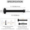 OVOV Black Industrial Pipe Shelf Brackets Heavy Duty Pipe Floating