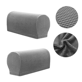 ZEACCT Elastic Armrest Covers Stretch Couch Armrest Protectors Sofa and Arm Caps Soft Sofa Arm Covers Removable Washable Set of 2 Backrest Throw Arm Caps