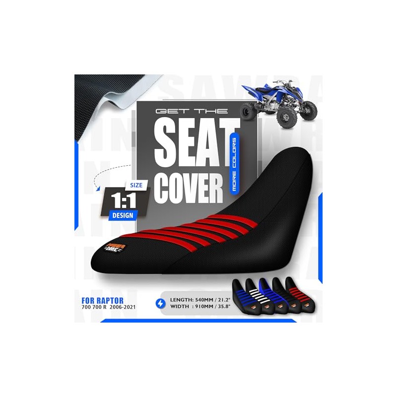 Funda de asiento para ATV, compatible con Raptor 700 700R,