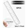 BPTRKOM Pack of 6 Plastic Rulers - Ruler 15 cm
