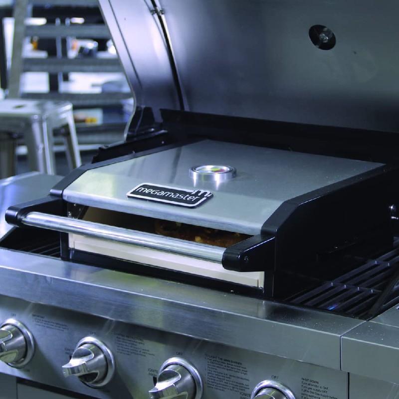Megamaster Portable Pizza Kit - Stainless Steel Ceramic Pizza Oven