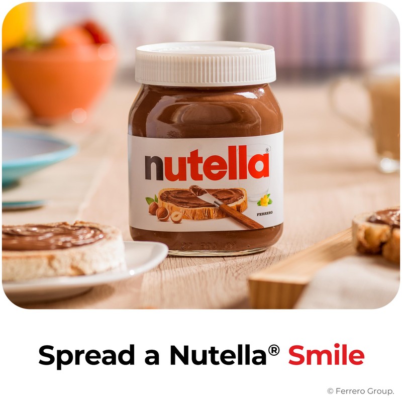 Nutella Hazelnut Spread With Cocoa For Breakfast, 13 Oz Jar