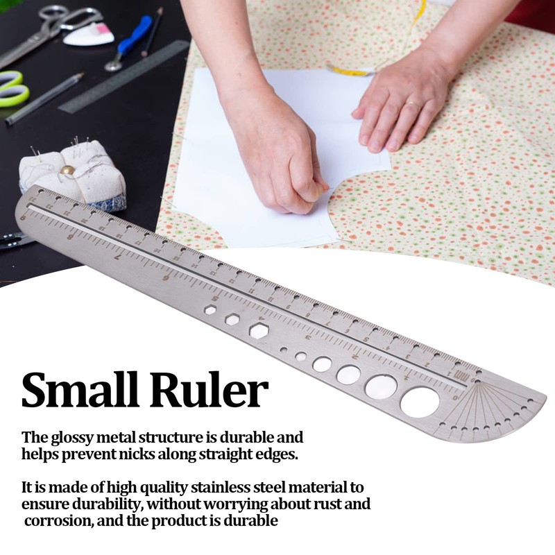 Baxnore Heavy Duty Stainless Steel Ruler, Multifunctional Metal Craft Ruler