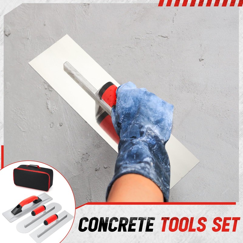 4 Pcs Concrete Hand Tools Set Includes Cement Magnesium Hand
