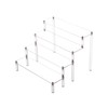 BYCY Acrylic 4-Tier Riser Display Shelf for Figurines, Desserts Holder,