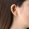 Boma Jewelry Sterling Silver Leaf Pull Through Hoop Earrings