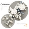 Unicra Flower Silver Bride Wedding Hair Pelo de vid Perla