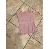 Unbranded Light Pink Baby Doll Pleated Statement Tank, Spaghetti Straps,