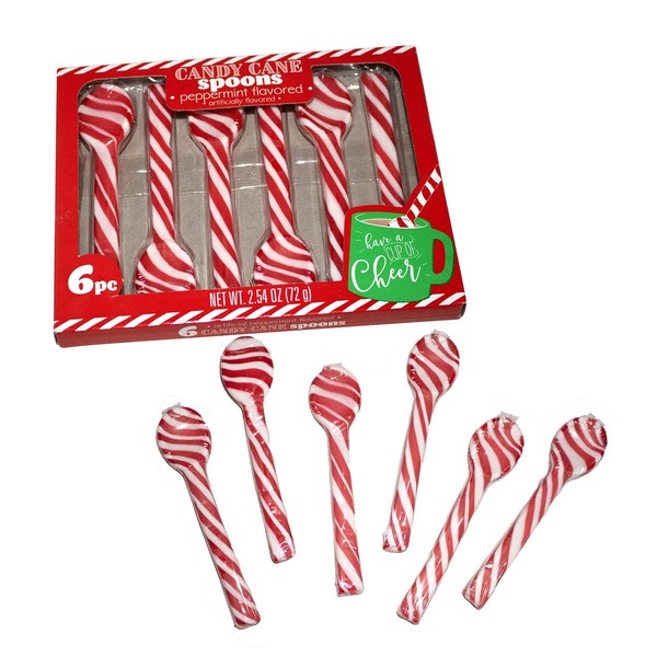 CANDY CANE Spoons, peppermint flavored, (1) box