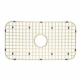 Starstar Sinks Protector Matte Gold 304 Stainless Steel Kitchen Sink Bottom Grid, Rack (26 L x 14-3/8 W)