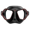 SEAC Unisex-Adult Raptor kleinvolumige Maske zum Freitauchen und Speerfischen, schwarz/rote,