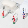 MALLMALL6 Christmas Shower Curtain Hooks - 12Pcs Xmas Nutcracker Decorative