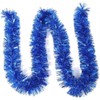 Royal Blue Christmas Chunky Tinsel Garland for Christmas Tree Decorations,