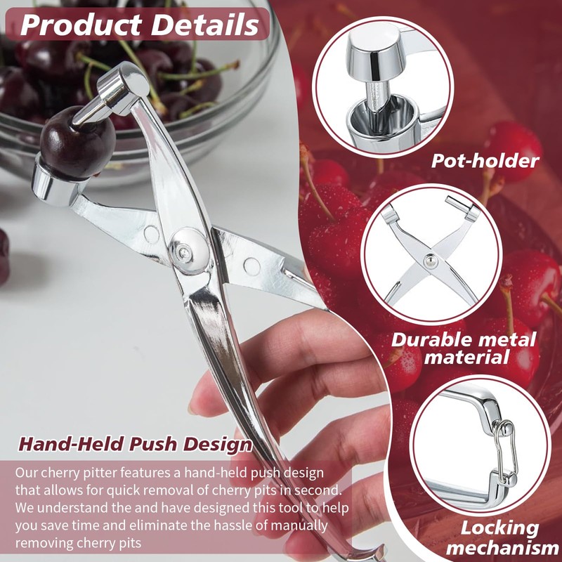 Cherry Olive Pitter Tool Metal Kitchen Utensils Hawthorn Tool Red