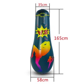 65 Inch Punching Bag for Kids, Inflatable Boxing Bag for Kid,Inflatable Dummy, Inflatable Punching Bag, De-Stress Boxing Bag for Kids,Green.