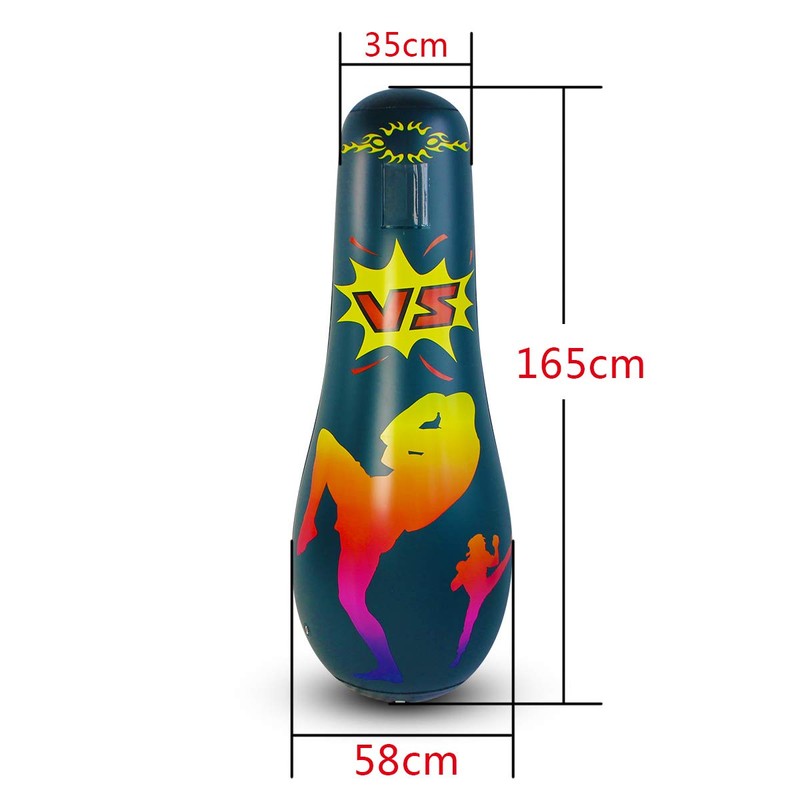 65 Inch Punching Bag for Kids, Inflatable Boxing Bag for