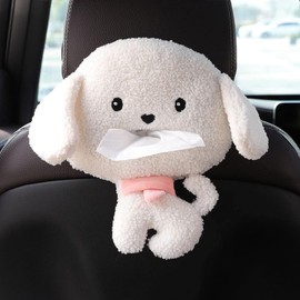 Soporte para pañuelos de felpa de girasol, bonita funda para caja de pañuelos de dibujos animados, papel de animales de dibujos animados, servilleta, almacenamiento de papel para coche, cocina,