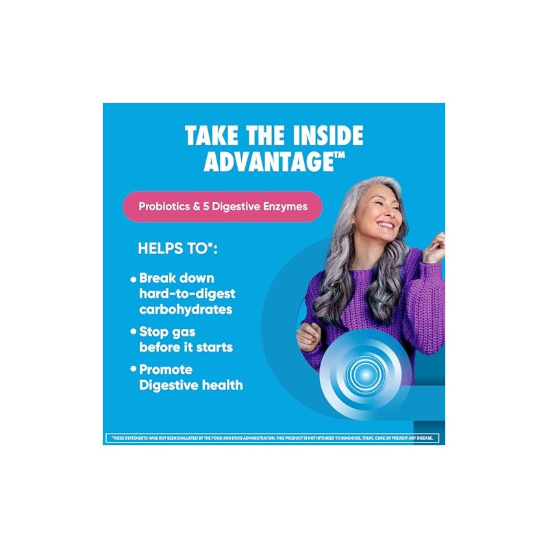 Digestive Advantage Cápsula Digestiva para Enzimas y Probióticos