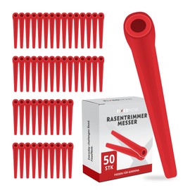 FixedNow 50 x Grass Trimmer Blades Compatible with Gardena, Plastic Blade Trimmer Blades, Grass Trimmer Replacement Blade Accessories, Suitable for Gardena Accucut Smallcut Easycut Comfortcut and More