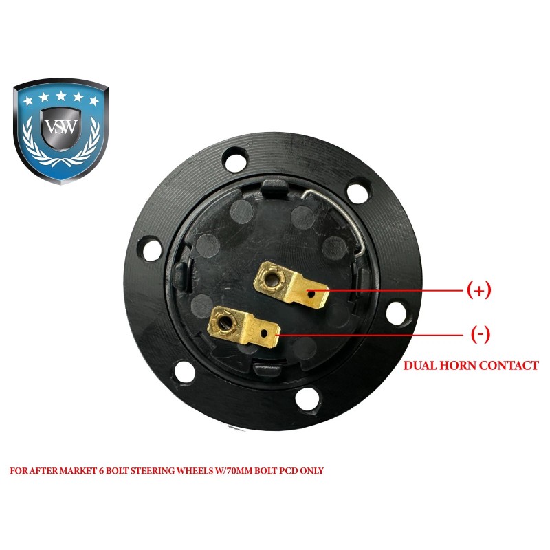 LimeWorks Hot Rod Parts 6-Bolt Horn Button with Chrome Trim