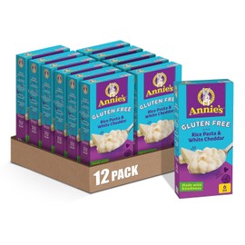 Annie's Gluten Free Macaroni and Cheese, Rice Pasta and White Cheddar, 6 oz (Pack of 12)