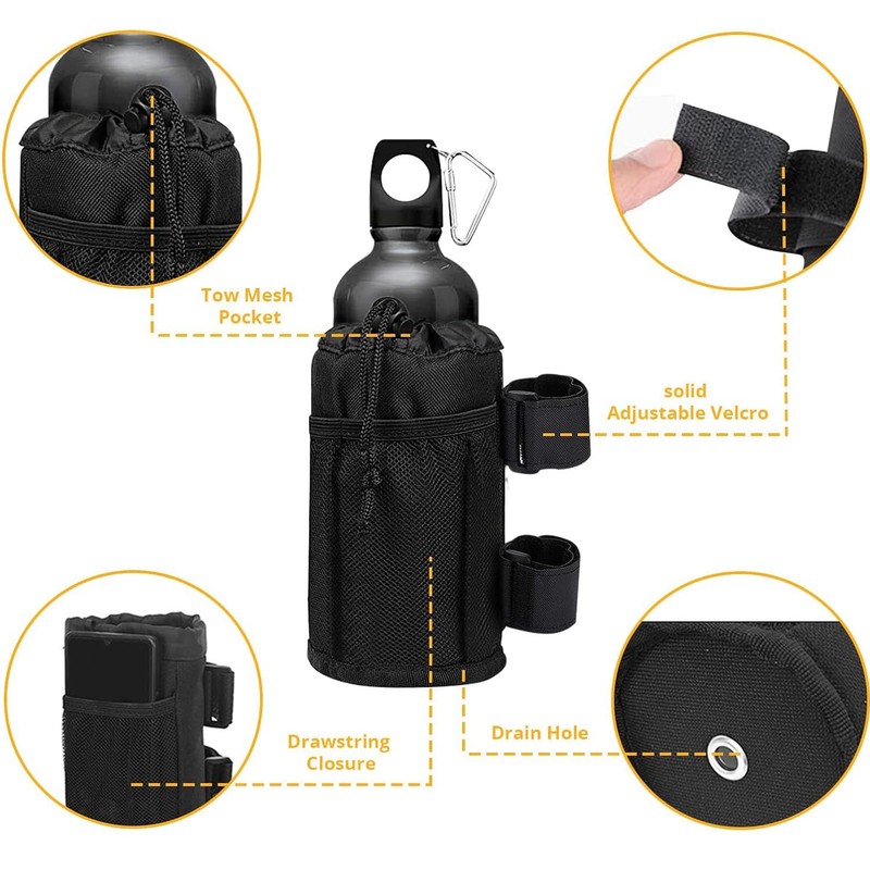 Paifeancodill Water Bottle Holder for Bike Handlebar With Adjustable Shoulder