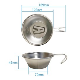 SPLASH FLASH Alphabet Shera Cup Stainless Steel Open Fire Initial Graduated Shallow Type Made in Japan Tsubame Sanjo (W)