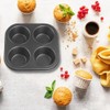 2 Pack Muffin Tray 4 Cup Muffins Pan Non-Stick Cupcake