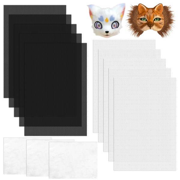 Dreamtop 10Pcs Fursuit Eye Mesh Therian Eye mesh Waterproof Printable