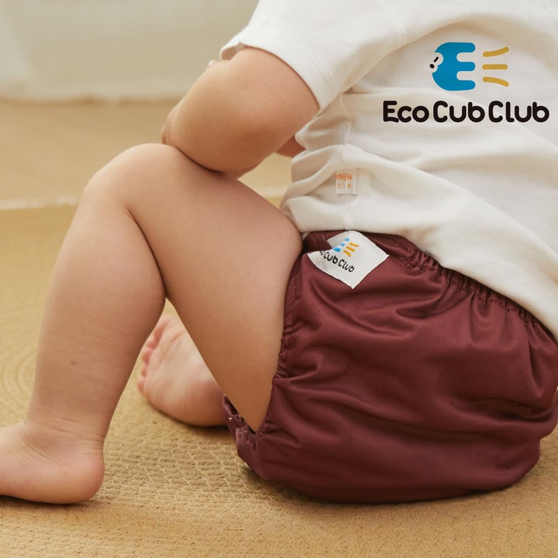 Reusable Washable Cloth Diapers 6pcs for Baby Shower,Leak-Proof Double Gussets