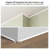 5M TPE Quadrant Trim White 12x9mm Plastic Trim Edging Strip