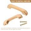 sourcing map 2Pcs Wood Drawer Pulls Handles, U Shaped 96mm/3.78"