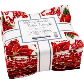 Holiday Flourish Festive Finery Candy Cane 15 Fat Quarters Robert Kaufman Fabrics FQ-2140-15