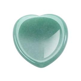 CrystalTears Green Aventurine Crystal Thumb Worry Stone for Anxiety Polished Pocket Heart Healing Stones for Meditation Reiki Stress Relief Crystal Gifts for Women Men