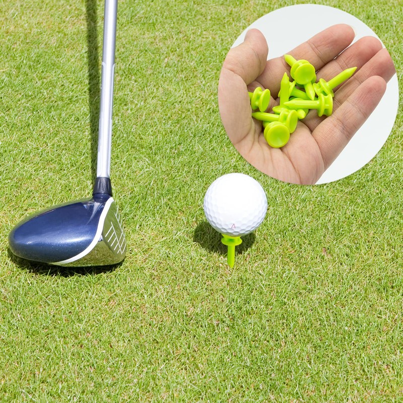 SZXMDKH Golf Tees Plastic, 25MM Small Green Golf Tees (100