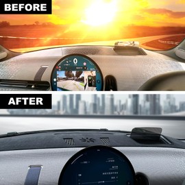 KUNGKIC 2024 4th Generation New Mini 5 Door F65 Cooper S F66 New Cooper Convertible F67 Right Handle Dashboard Mat Car Interior Parts Sun Protection Mat Interior Accessories (For Cars with HUD)