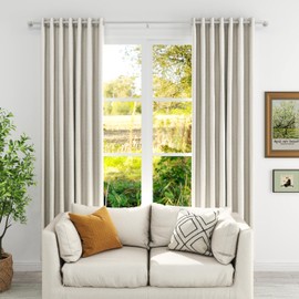 ECLYL Classic Industrial Curtain Rods, Heavy-Duty Pipe Curtain Rods for Living Rooms, Light Blocking Surround Curtain Rod, Used for Indoor and Outdoor (Silvery, 36-88)