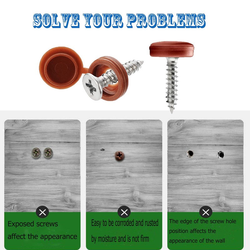 Hinged Screw Cover Caps,Plastic Screw Caps,Reusable Washable Flip Tops 50Pcs