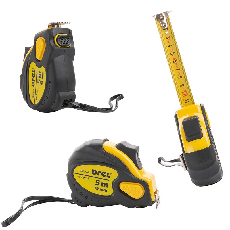 DREL Steel Tape Measure Tape Roll Magnetic Closure Retractable Self