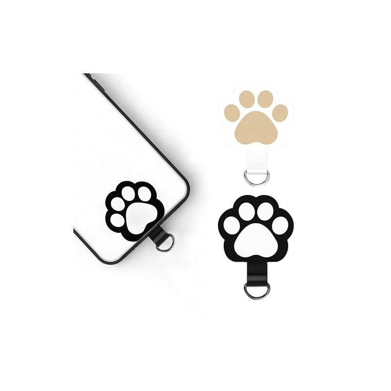 猫 肉球 ストラップホルダー 可愛い ねこ スマホストラップホルダー 薄型 充電干渉なし スマホアクセサリー 2枚セット