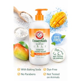 Arm & Hammer Essentials with Gentle Baking Soda, Liquid Hand Soap, 12 fl oz. (Tropical Mango)