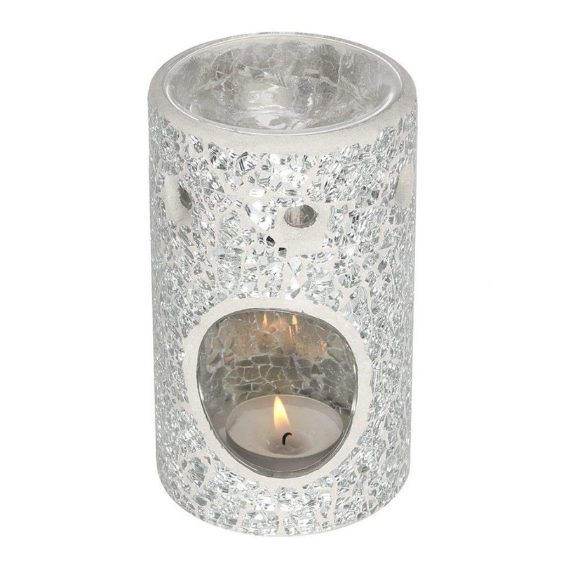 something different Silver Pillar Crackle Burner