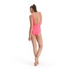 Speedo Women's deep U-back logo swimming trunks, Pink / white