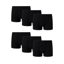 Choco Moon Little Boys' Black Solid Cotton Brief Soft Underwear Multipack Size 10